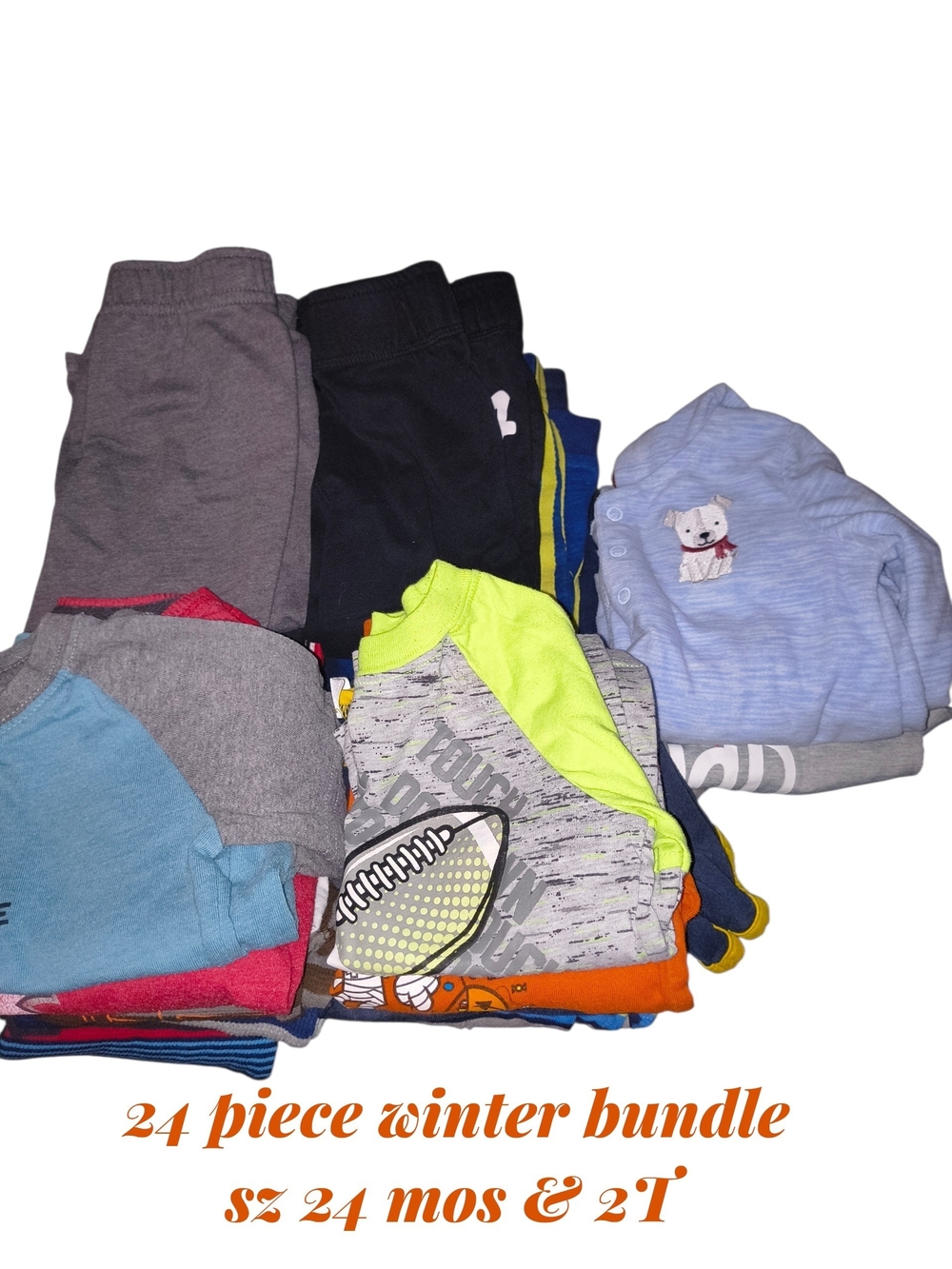 24-Piece Kids Bottoms & Tops Bundle - Mixed Colors